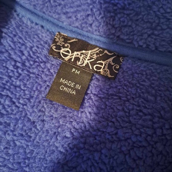 Vintage erika Blue Fleece Zippered Vest - Picture 5 of 5